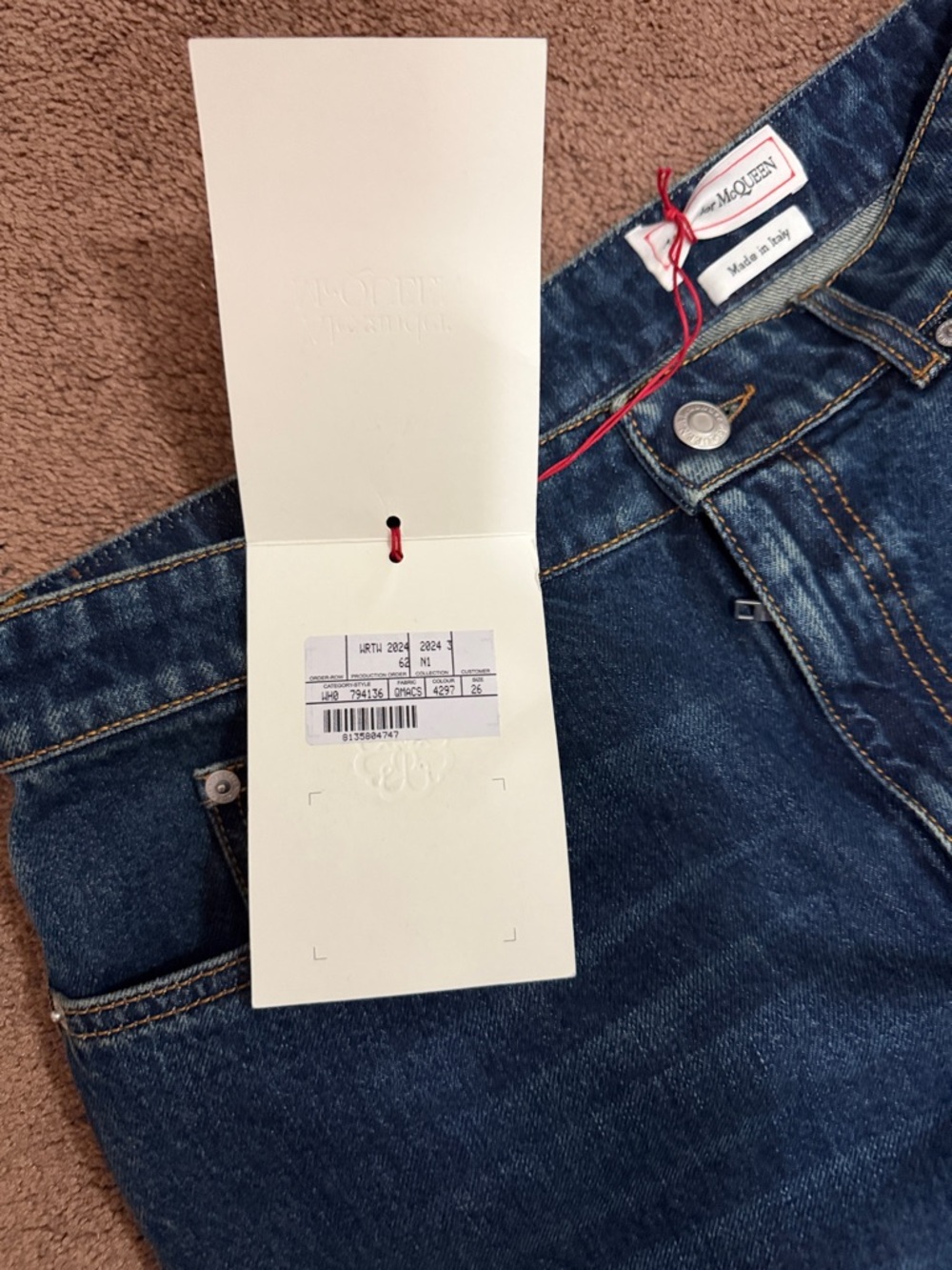 Alexander McQueen brand new woman jeans size 26 - Picture 3 of 7